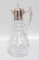 An Elizabeth II Silver-Mounted Cut-Glass Claret-Jug, by Carr's of Sheffield Ltd., Sheffield, 2000,