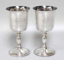 A Pair of Elizabeth II Silver Goblets, by Barker Brothers Silver Ltd., Birmingham, 1971, Numbers 384