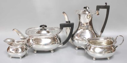 A Four-Piece Victorian Silver Tea and Coffee-Service, by William Hutton and Sons, London, 1898 and