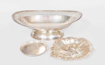 A Collection of Assorted Silver, comprising, an oval basket, by William Aitken, Birmingham, 1906,