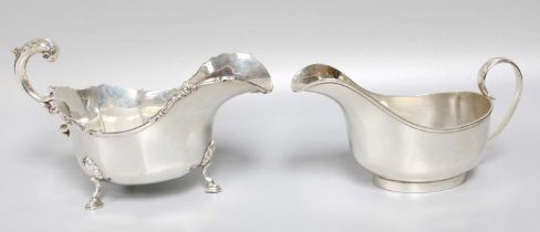 Two George V Silver Sauceboats, One by David Landsborough Fullerton, London, 1921 and one by
