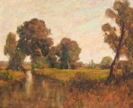 Harry Peterson (20th Century) Summer morning Signed, oil on canvas, 60cm by 75cm Provenance: A