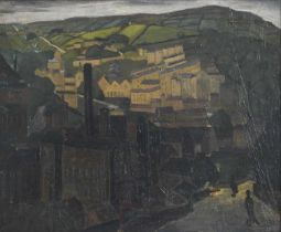 Geoffrey Victor Plant (Mid 20th Century) "Hebden Bridge" Signed verso, oil on canvas, 60cm by 74.5cm
