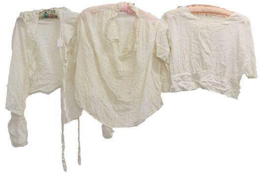 Early 19th Century and Later White Costume comprising two white cotton dresses, one with floral - Image 2 of 38