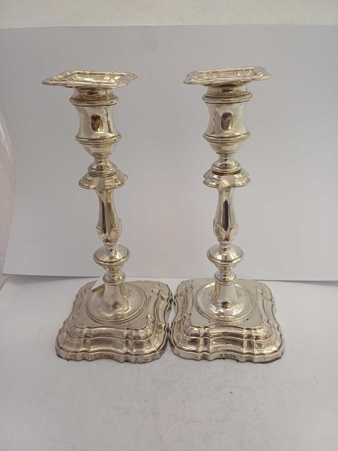 Two Pairs of Edward VII Silver Candlesticks, One Pair by William Hutton and Sons Ltd., London, 1905 - Image 2 of 11