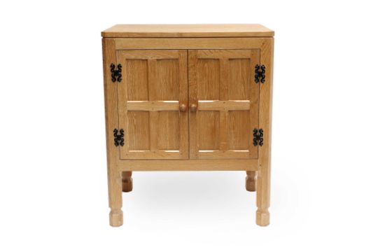 Raymond Webster (1931-2024) (Ilkley): An English Oak Panelled Television Cupboard, the flat top - Image 2 of 2