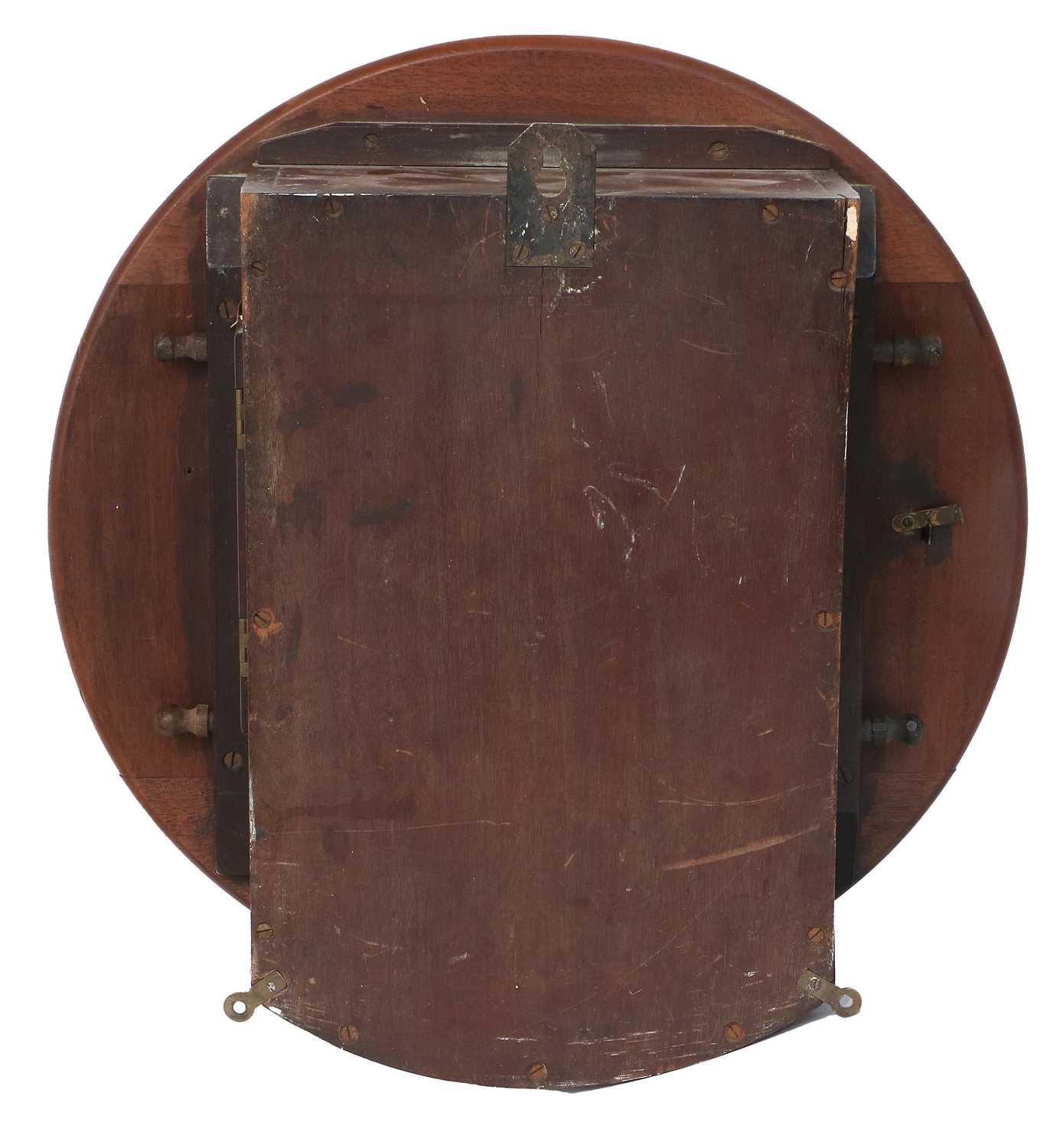 A Mahogany Wall Timepiece, F.W.Elliott Ltd, 1920's, case with side and bottom doors, side door - Image 4 of 5