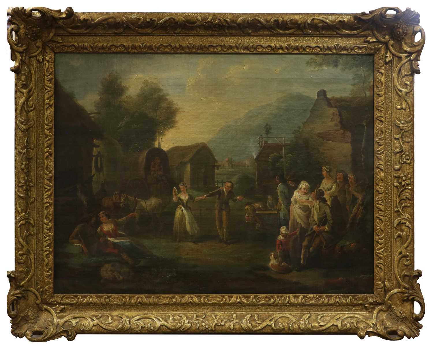 Follower of Thomas Ross (18th Century) The Betrothal Oil on canvas, 44cm by 59cm - Bild 2 aus 3