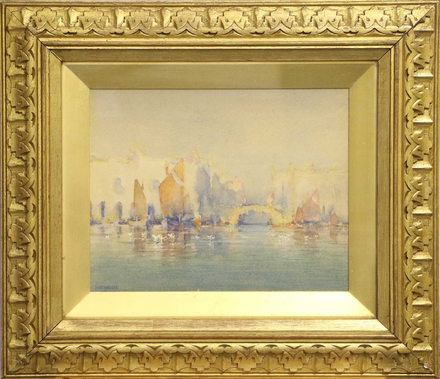 Hirst Walker RBA (1868-1957) "Souvenir of Venice" Signed, with inscribed label verso, watercolour - Bild 3 aus 4