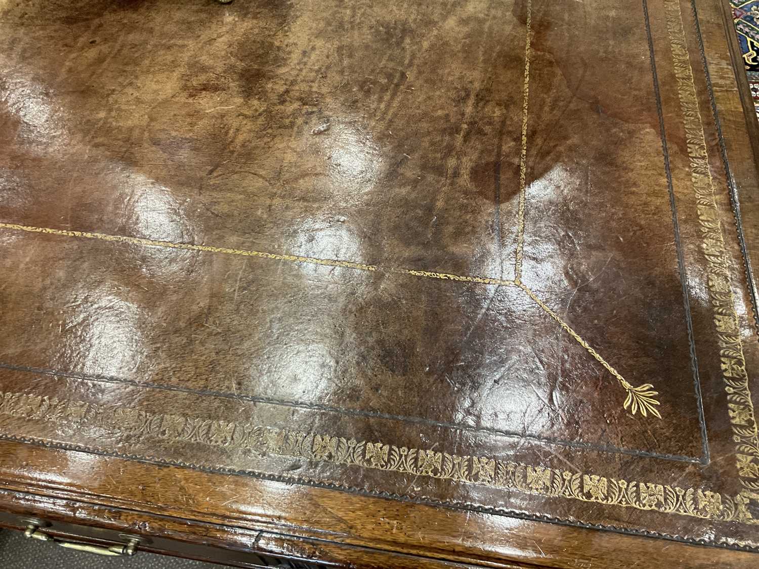 A Late George III Mahogany Double Pedestal Partners' Desk, early 19th century, the rectangular - Image 5 of 9