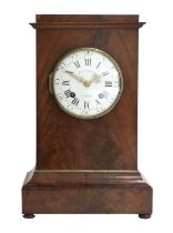 A Mahogany Striking Bracket Clock, signed Jn Le Parfait, A Paris, 19th Century, nicely figured