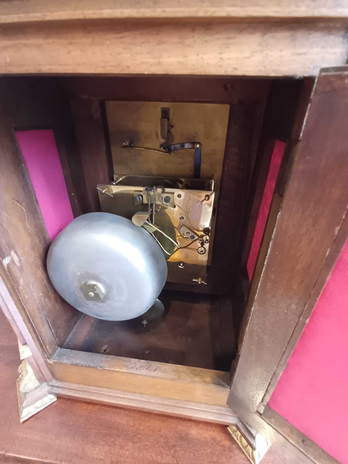 A Walnut Quarter Striking Table Clock, signed Bethel Jacobs, Hull, 7 White Friar Gate, circa 1890, - Image 16 of 16