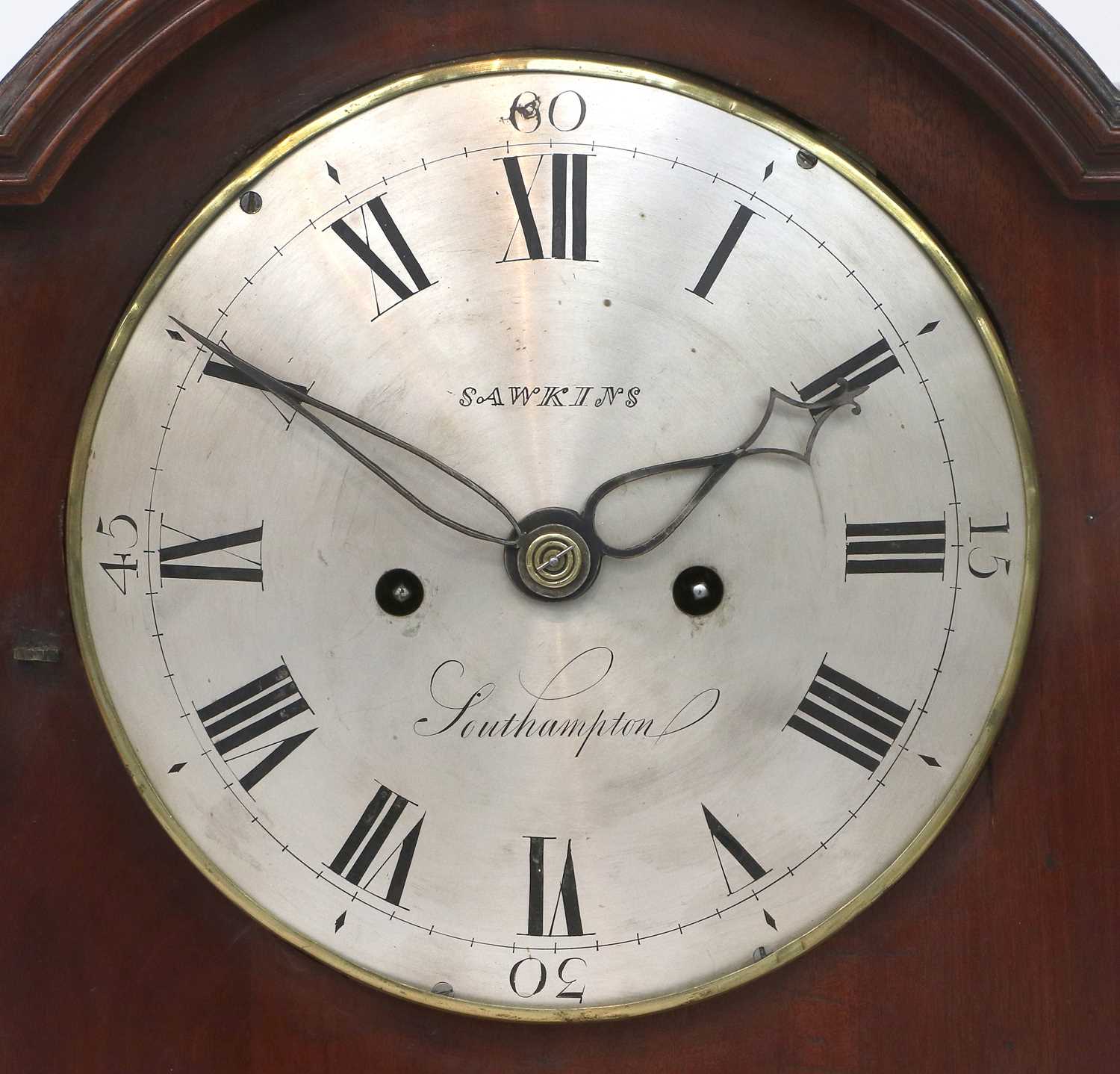 A Mahogany Striking Table Clock, Early 19th Century and Later, case with top carrying handle, side - Image 4 of 4