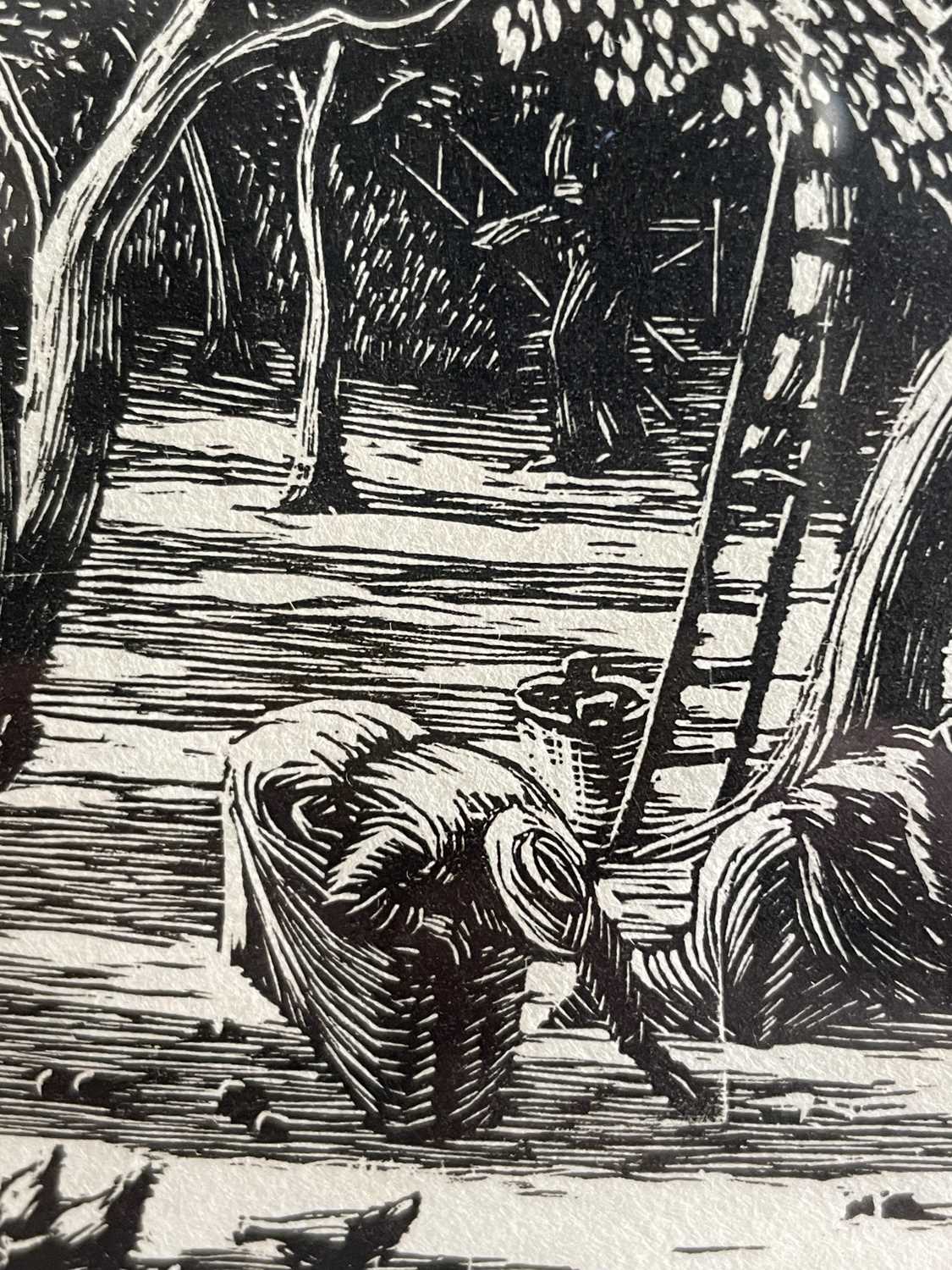 Gwen Raverat (1855-1957) "Apple Pickers" Wood engraving, together with a further wood engraving by - Image 10 of 14