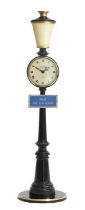 A Novelty Lamp Post Form "Rue De La Paix" Desk Timepiece, signed Jaeger, 1960's, lamp post form
