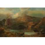 Clarence Roe (1850-1909) "Rydal Water, Westmorland" Signed, inscribed verso, oil on canvas, 54.5cm