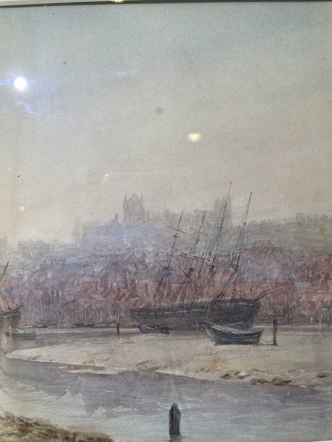 George Weatherill (1810-1890) Low Tide, Whitby Harbour Signed, watercolour heightened with white, - Bild 15 aus 15