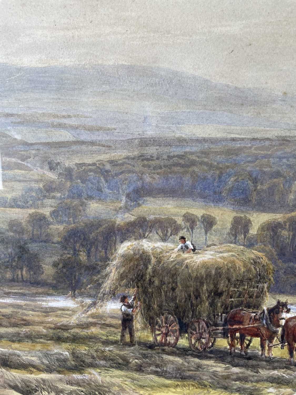 Edmund George Warren (1834-1909) A loaded hay cart in a river landscape Signed, watercolour - Image 12 of 16