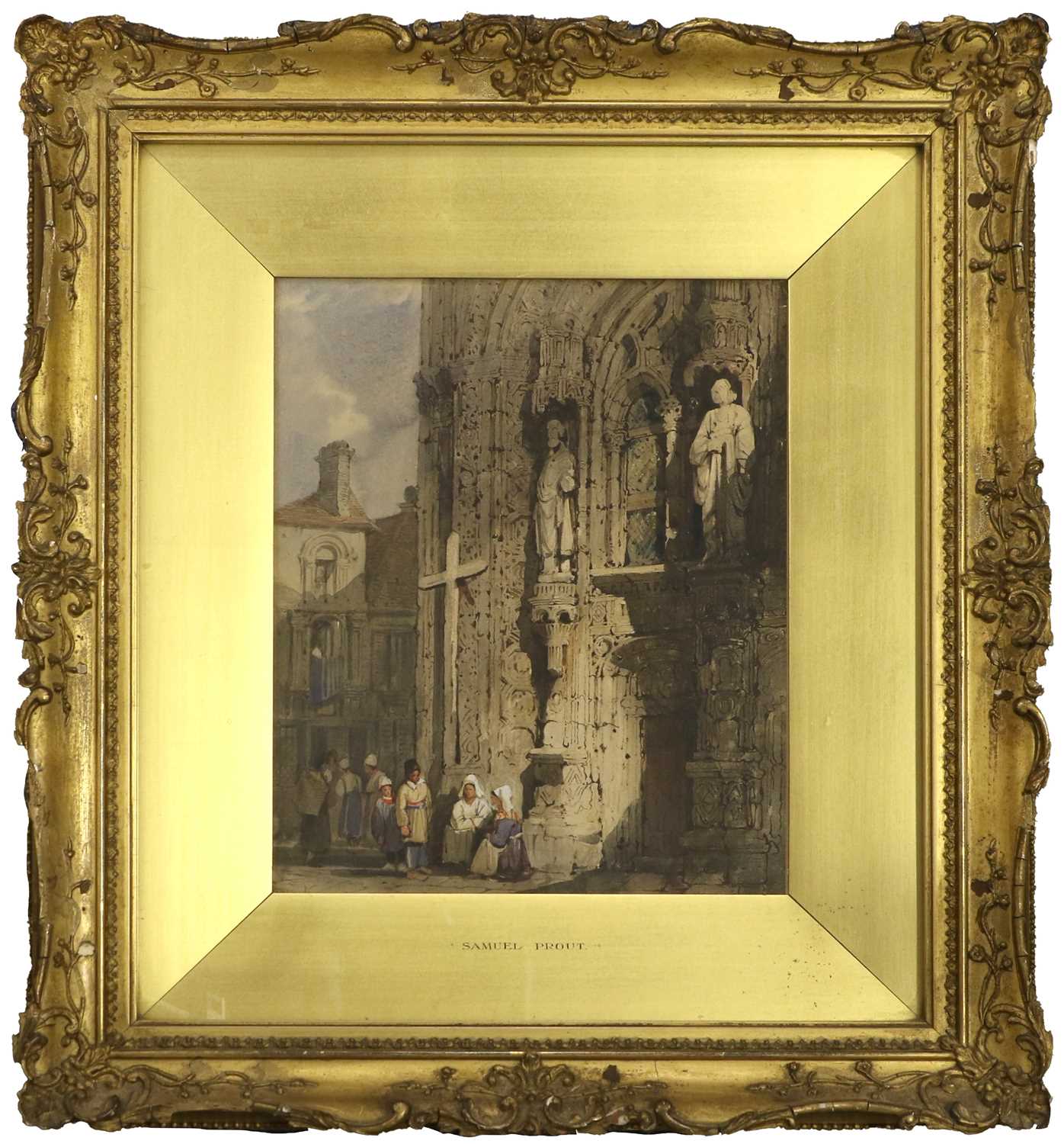 Samuel Prout OWS (1783-1852) "St Symphorien, Tours" Signed, extensively inscribed and dated 1839, - Image 2 of 15