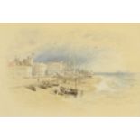 Myles Birkett Foster RWS (1825-1899) Deal Beach Monogrammed, watercolour heightened with white, 11cm