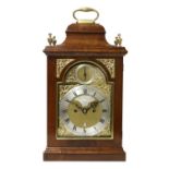 A Mahogany Striking Table Clock, signed Saml Norton, London, circa 1770, inverted bell top case with