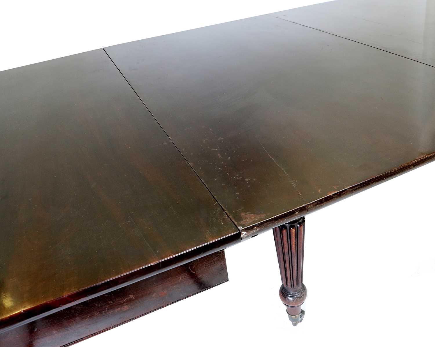 A Mahogany Extending Dining Table, in the manner of Gillows, circa 1810, the frame stamped GT - Image 2 of 4
