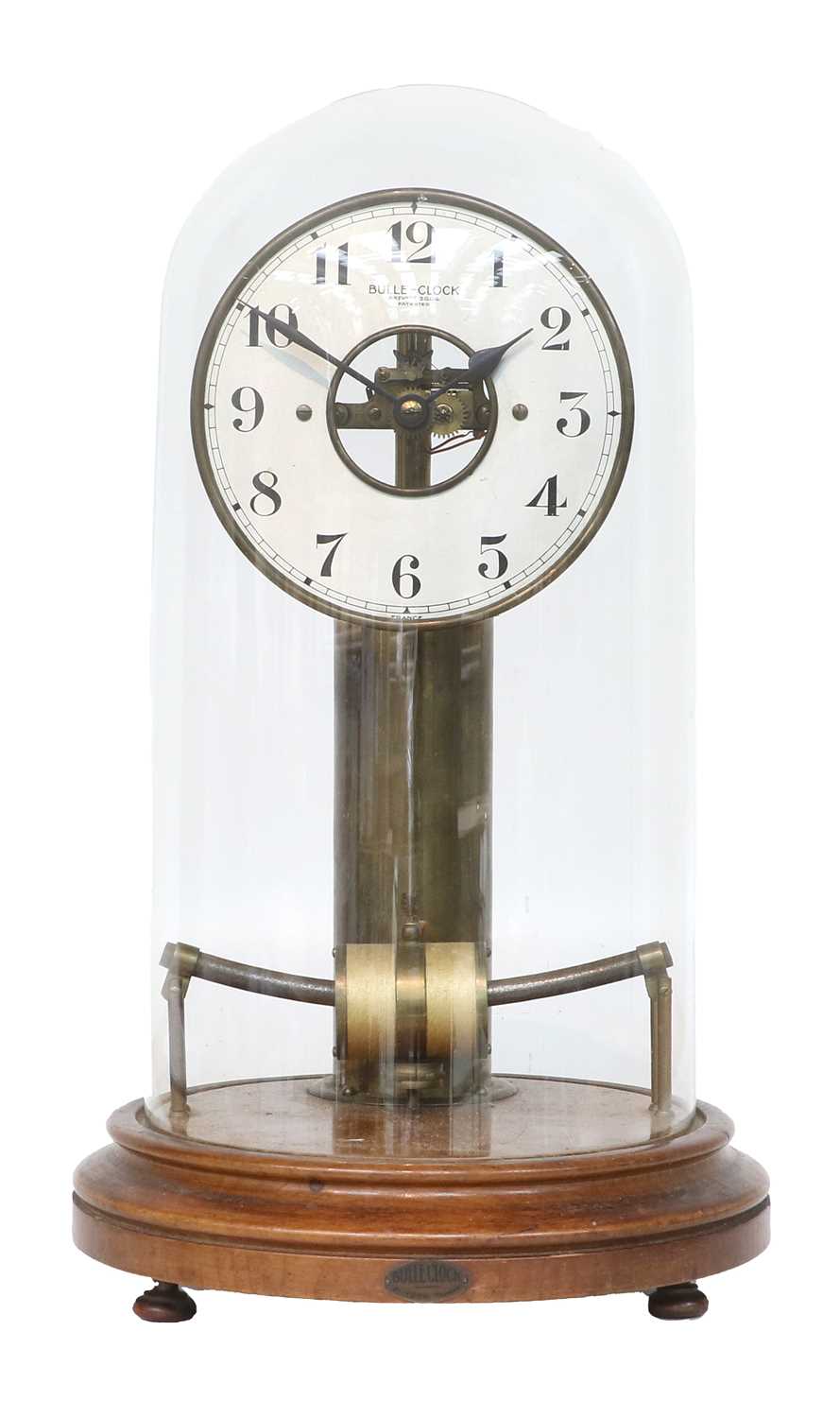 A Bulle Electric Mantel Timepiece, signed Bulle Clock, Early 20th Century, ebonised circular