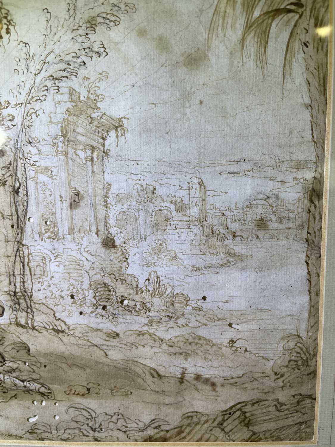 M *Arasser (17th/18th Century) Pyramus and Thisbe Signed and inscribed "Roma", brown ink and pencil, - Image 23 of 23