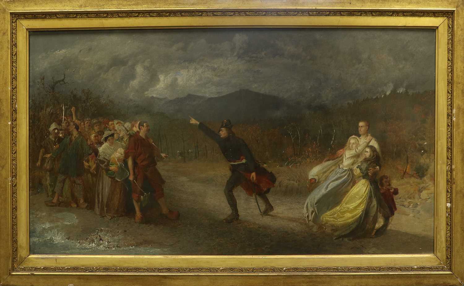 British School (19th Century) The quieting of a revolt during the Napoleonic wars Oil on canvas, - Image 2 of 19