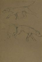 Kenneth Holmes (1902-1994) "Craven Harriers" Inscribed and dated (19)25, ink, together with a number