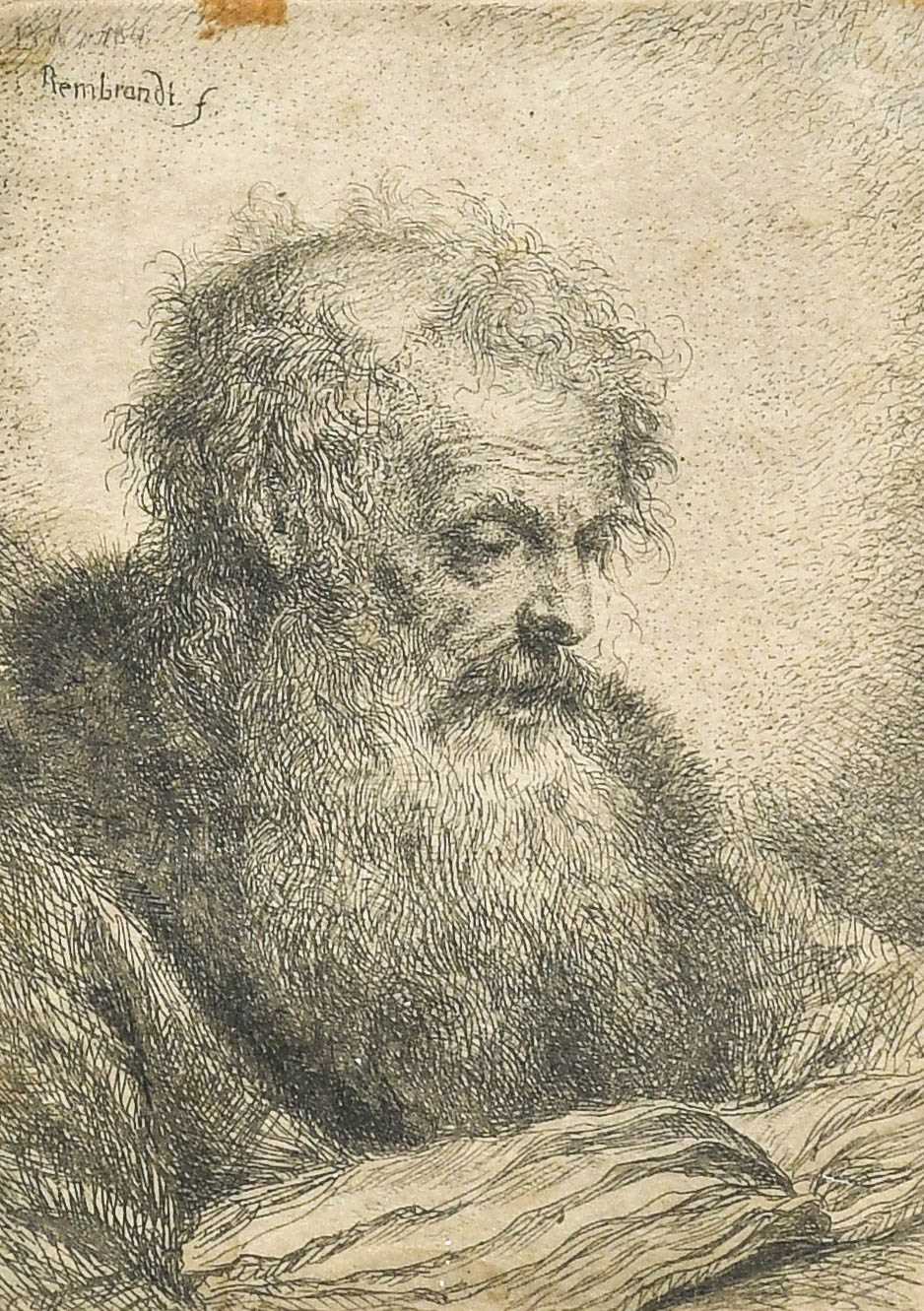 After Rembrandt Harmensz van Rijn (1606-1669) Dutch Portrait study of a man, head and shoulders - Image 2 of 9