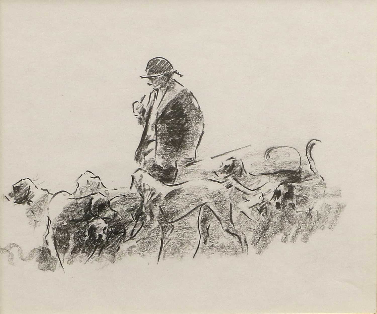 Brian Irving (1931-2013) Gathering for the hunt, members of the Pendle Forest and Craven Hunt,