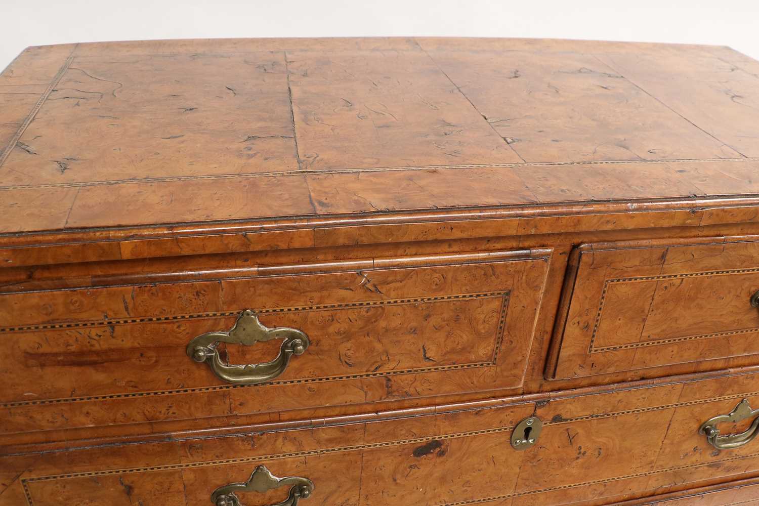 A George I Burr Walnut and Parquetry-Decorated Straight-Front Chest of Drawers, early 18th - Image 2 of 12