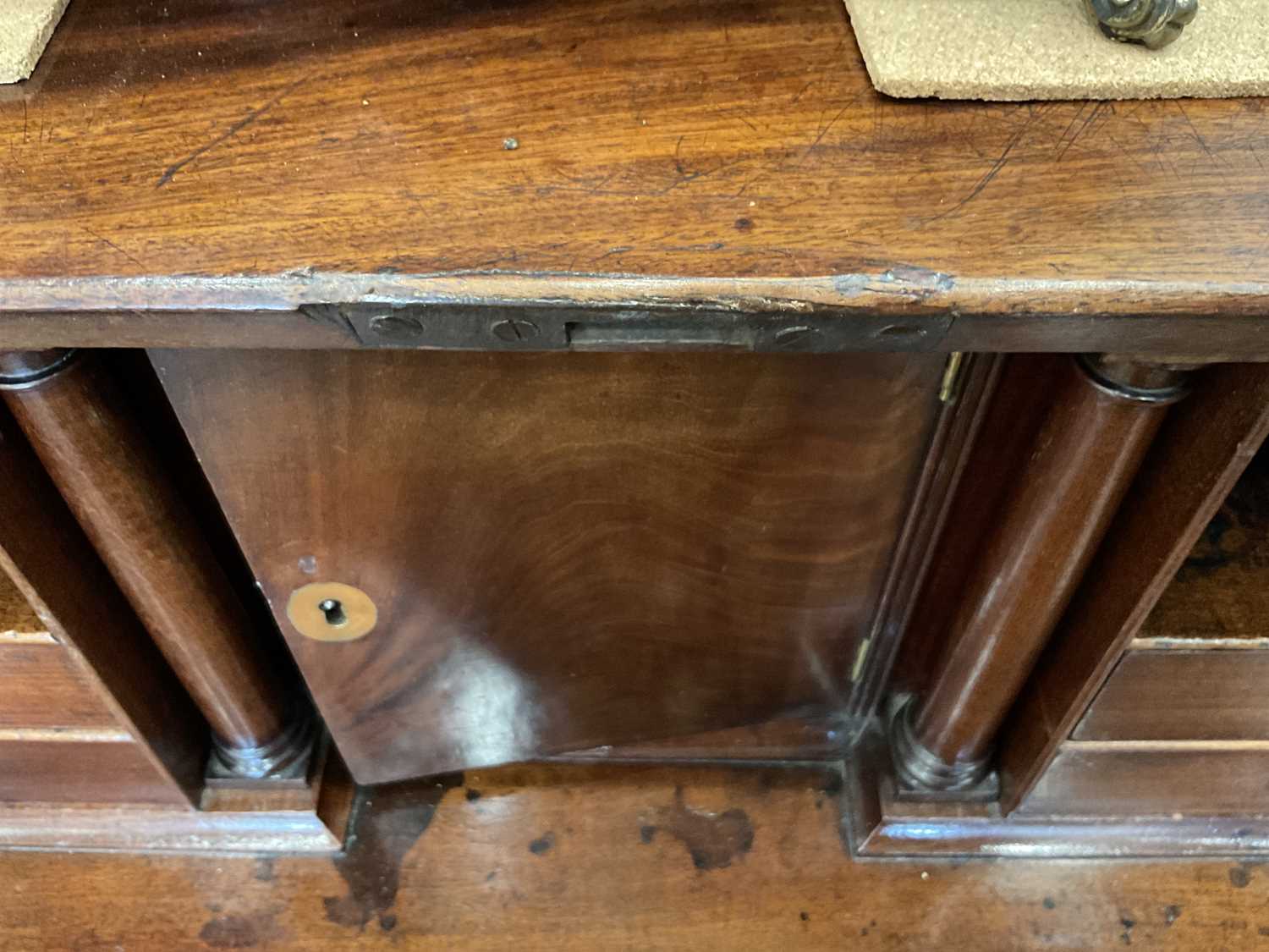 A George III Mahogany Bureau, circa 1760, the fall front with engraved brass escutcheon enclosing - Image 14 of 14