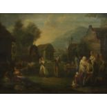 Follower of Thomas Ross (18th Century) The Betrothal Oil on canvas, 44cm by 59cm