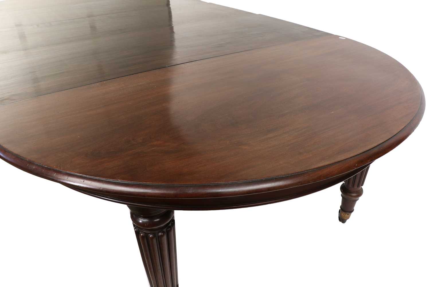 A William IV Mahogany Extending Dining Table, 2nd quarter 19th century, of D-shape form with three - Image 2 of 2