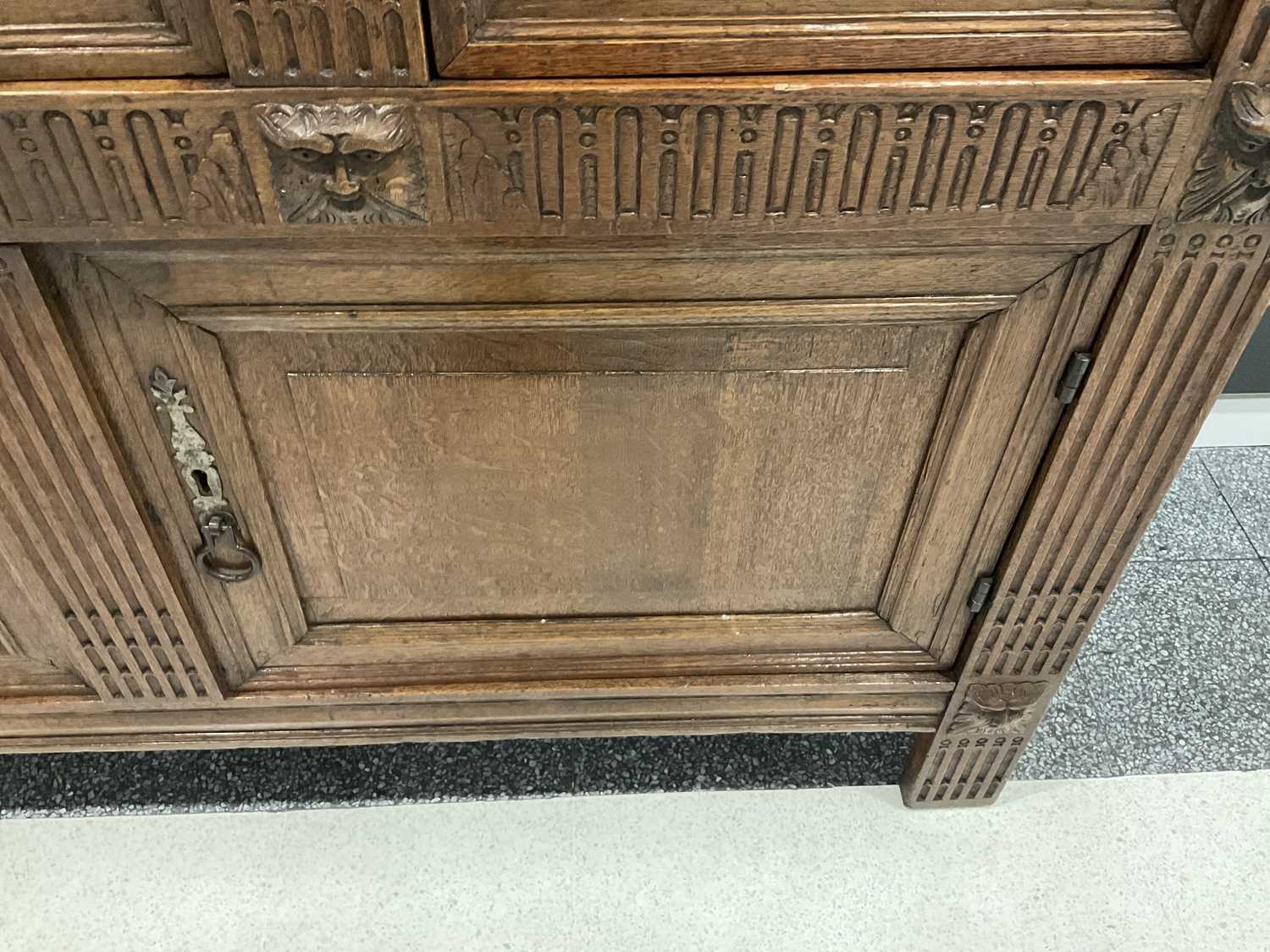 A Late 18th Century Dutch Carved Oak Sideboard, the moulded top above a carved frieze and lion - Image 10 of 10