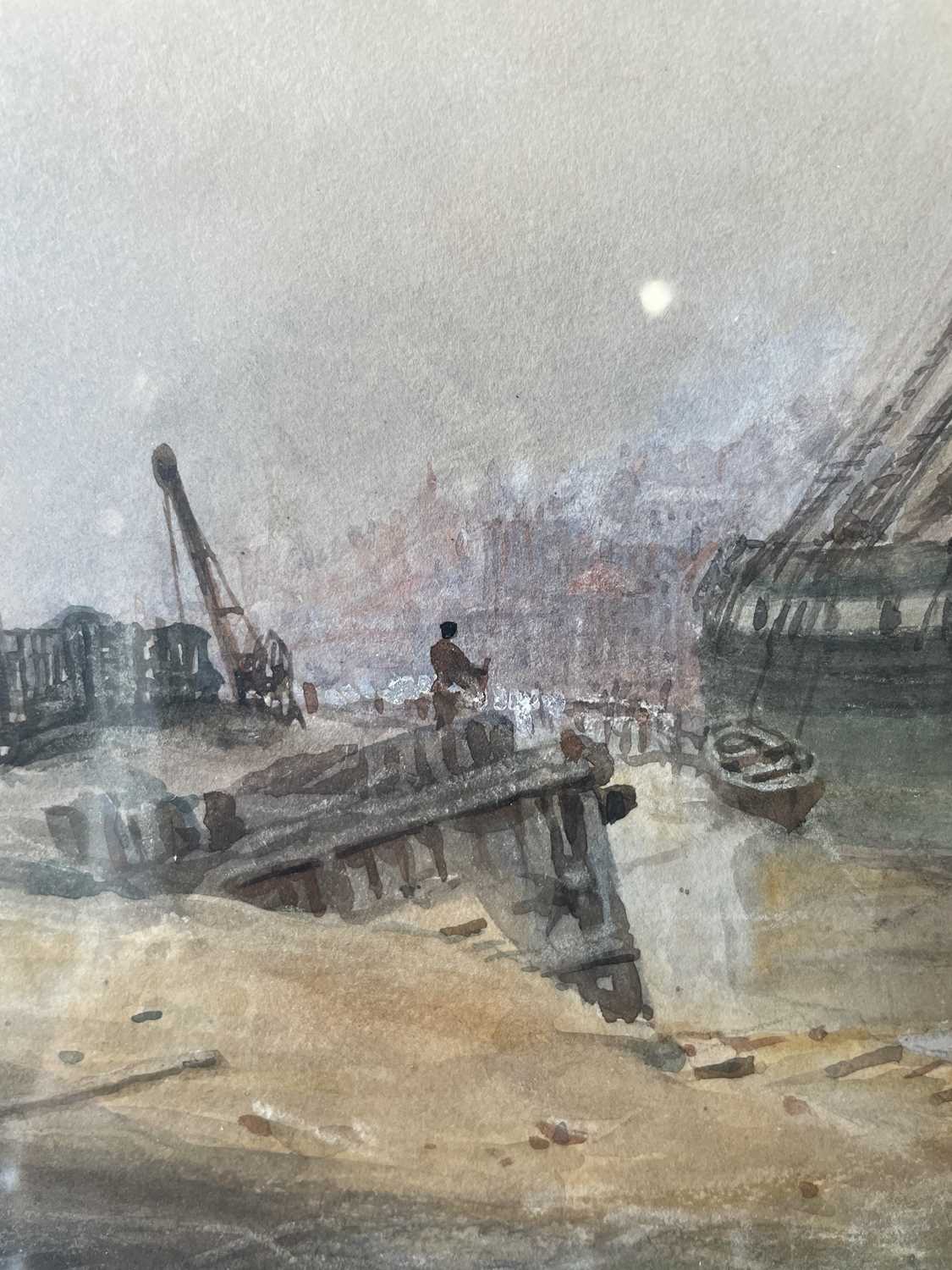 George Weatherill (1810-1890) Low Tide, Whitby Harbour Signed, watercolour heightened with white, - Bild 12 aus 15