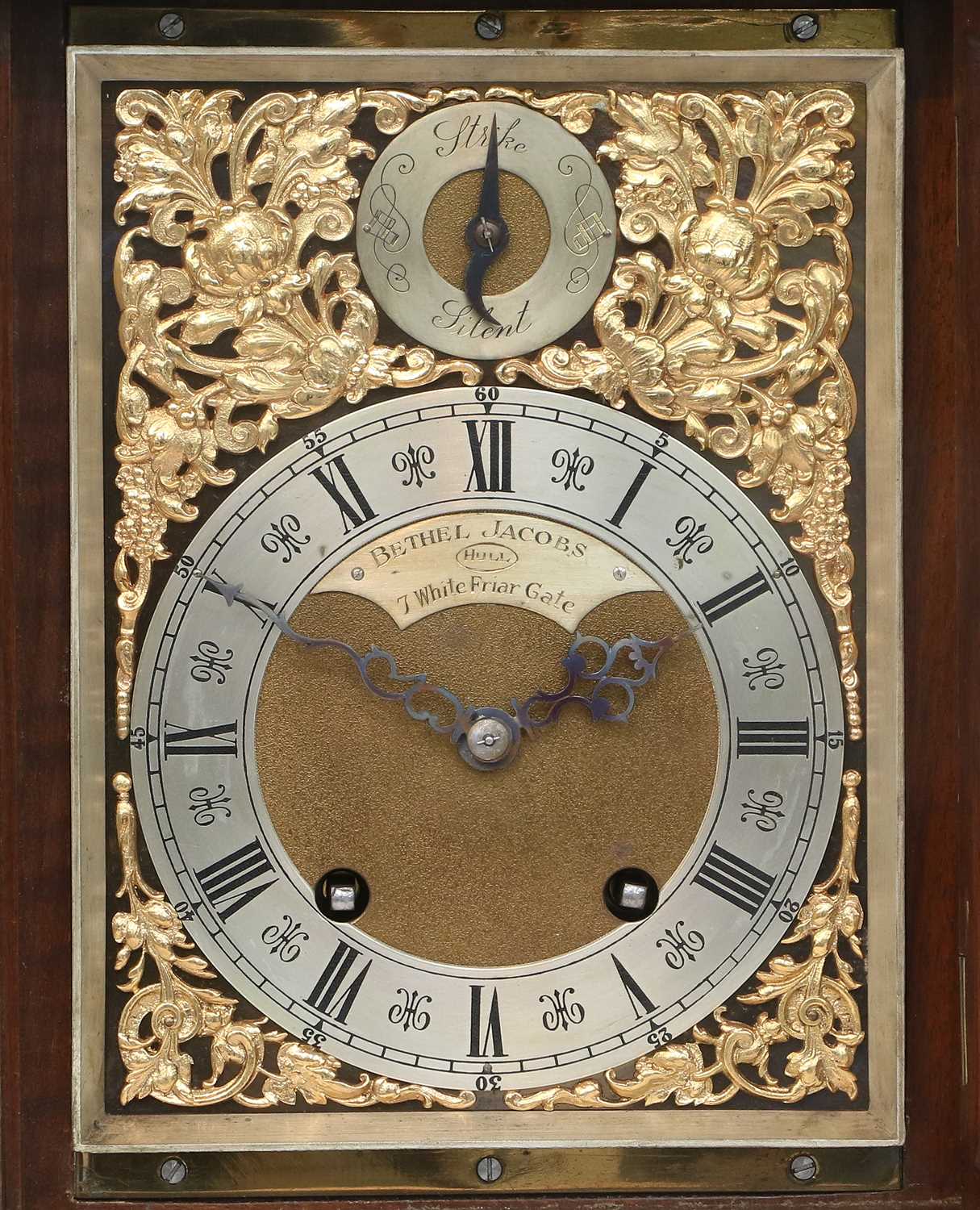 A Walnut Quarter Striking Table Clock, signed Bethel Jacobs, Hull, 7 White Friar Gate, circa 1890, - Image 3 of 16