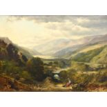 John Syer RI (1815-1885) "Neath Valley" Indistinctly signed?, oil on canvas, 64cm by 88.5cm The