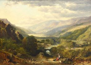John Syer RI (1815-1885) "Neath Valley" Indistinctly signed?, oil on canvas, 64cm by 88.5cm The