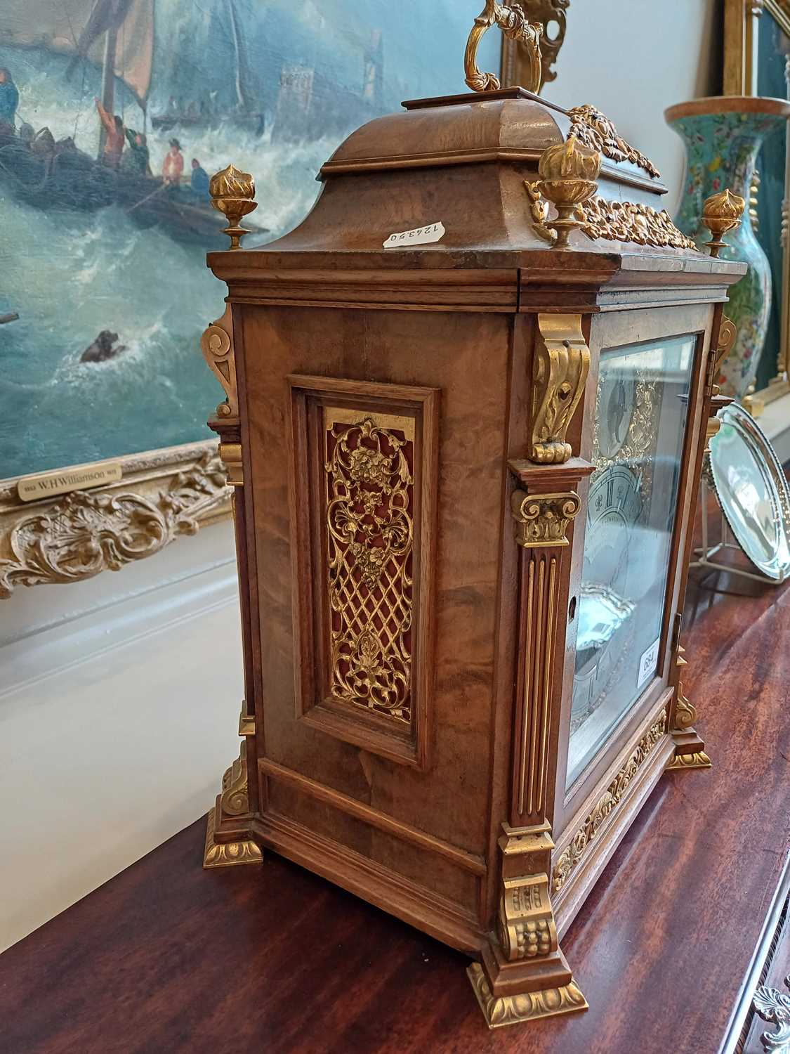 A Walnut Quarter Striking Table Clock, signed Bethel Jacobs, Hull, 7 White Friar Gate, circa 1890, - Image 13 of 16