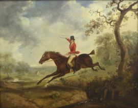Manner of John Nost Sartorius (1759-1828) Tally Ho Oil on canvas, 34.5cm by 45cm