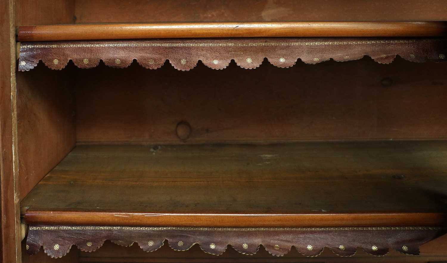 A Victorian Mahogany Bookcase, the moulded cornice above four conforming glazed doors enclosing - Image 3 of 10