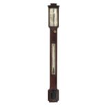 A Mahogany Bow Fronted Stick Barometer, Signed J.Newman 122 Regent Street, London, Circa 1820,