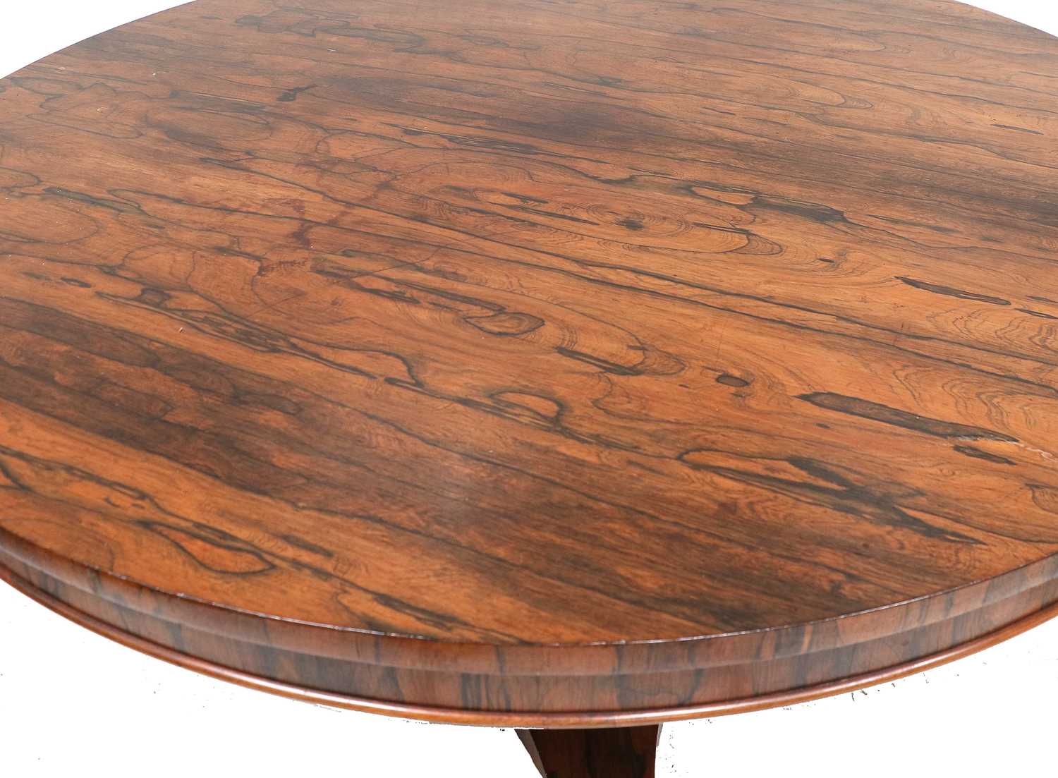 A William IV Rosewood Circular Dining Table, 2nd quarter 19th century, the flip-top on a column - Image 2 of 9