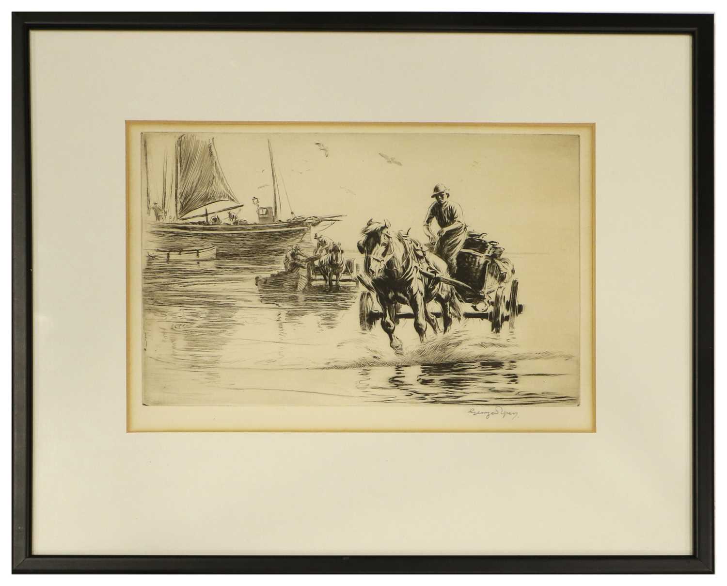 Arthur John Trevor Briscoe RE (1873-1943) "The Shadow of the Mainsail" Signed in pencil, black and - Image 2 of 15
