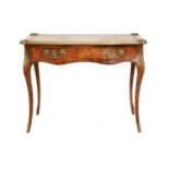 A Late 19th Century Louis XV-Style Kingwood, Rosewood and Gilt-Metal-Mounted Bureau Plat, the