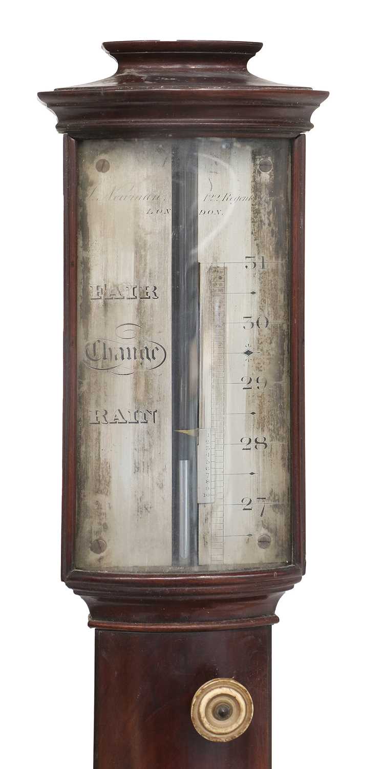 A Mahogany Bow Fronted Stick Barometer, Signed J.Newman 122 Regent Street, London, Circa 1820, - Image 3 of 3