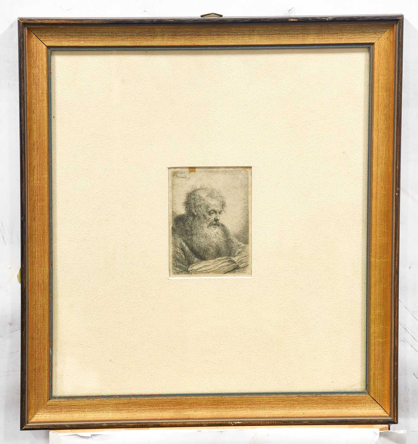After Rembrandt Harmensz van Rijn (1606-1669) Dutch Portrait study of a man, head and shoulders - Image 5 of 9